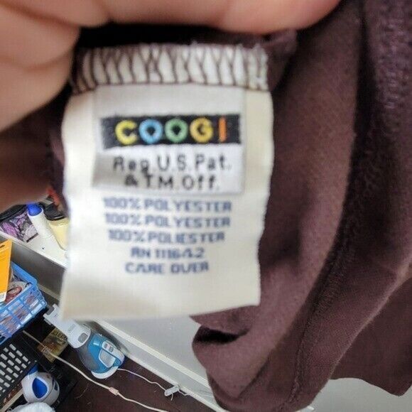 Coogi Mens Long Sleeve Brown Rugby Polo with Embroidery Dragon Bird Swords XL - Picture 5 of 6